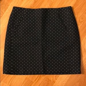 LOFT navy and white pencil skirt